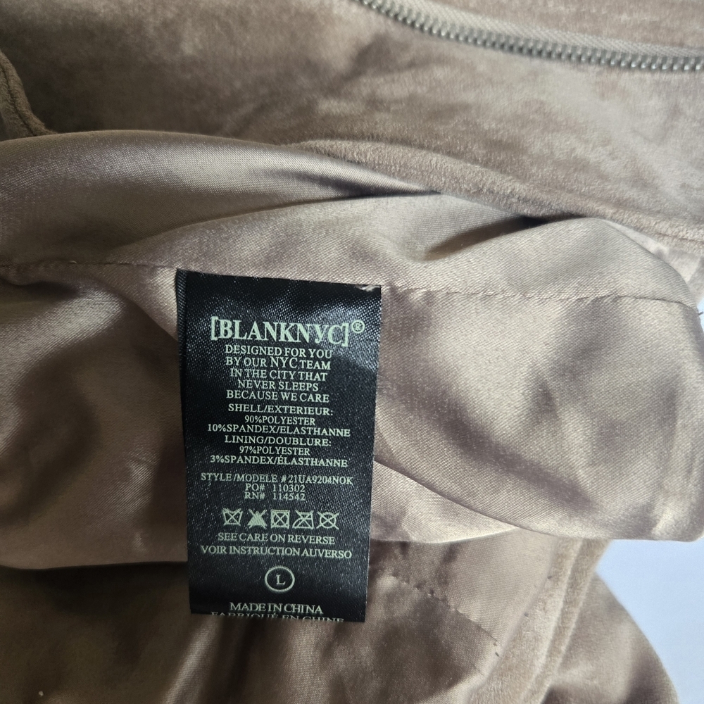BLANKNYC Women's Taupe Suede Jacket.Size L - Picture 11 of 16
